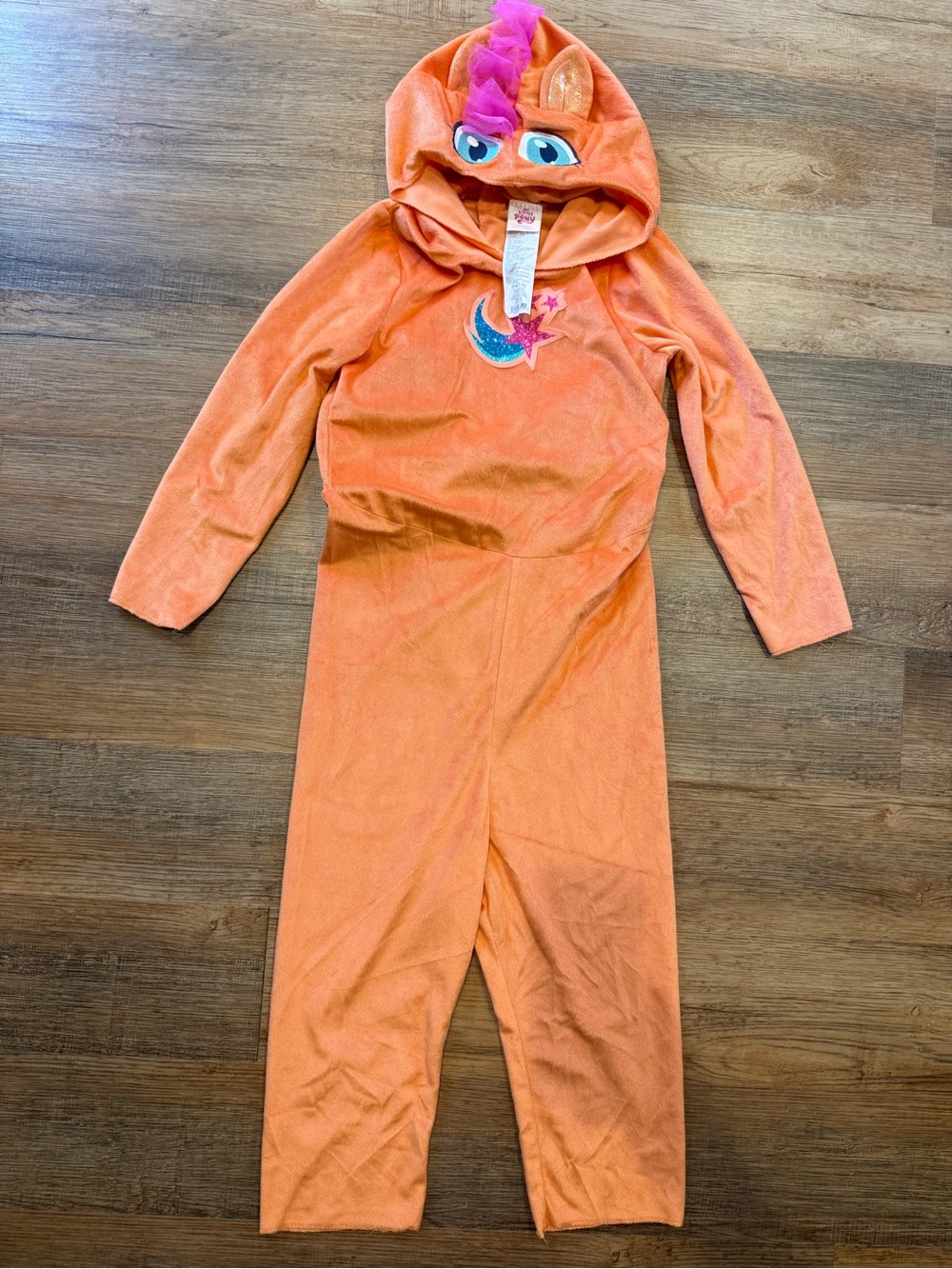 My Little Pony Starshine Orange Hooded Pony Costume with Pink Mane